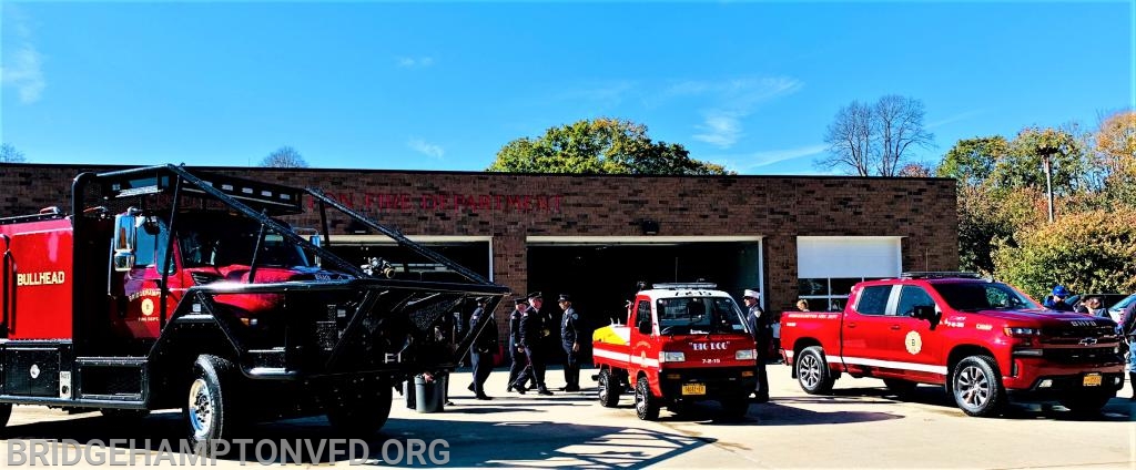 Bridgehampton Fire Department welcomes three vehicles to assist in serving its community. Steve Weitz photo. 